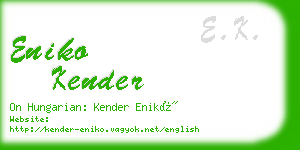 eniko kender business card